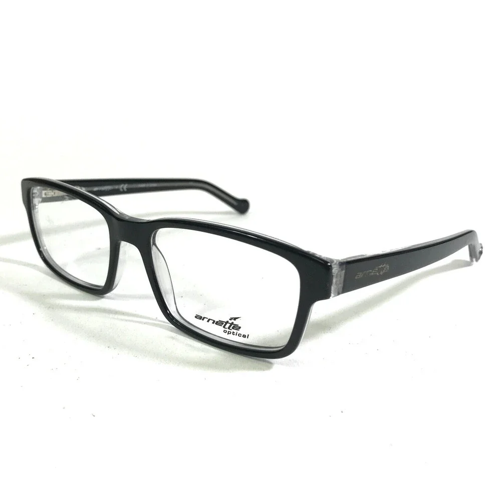 Arnette RIFF 7079 1019 Eyeglasses Frames Black Clear Rectangular 55-18-145